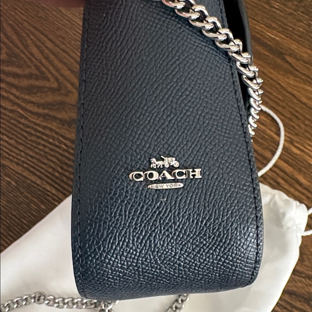Coach Gemma Crossbody in Colorblock Forest Midnight Navy w/ Apple Buckle - Picture 7 of 11